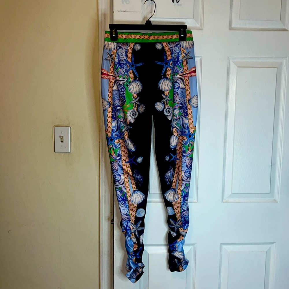 Her Bottari Ocean Print  Leggings